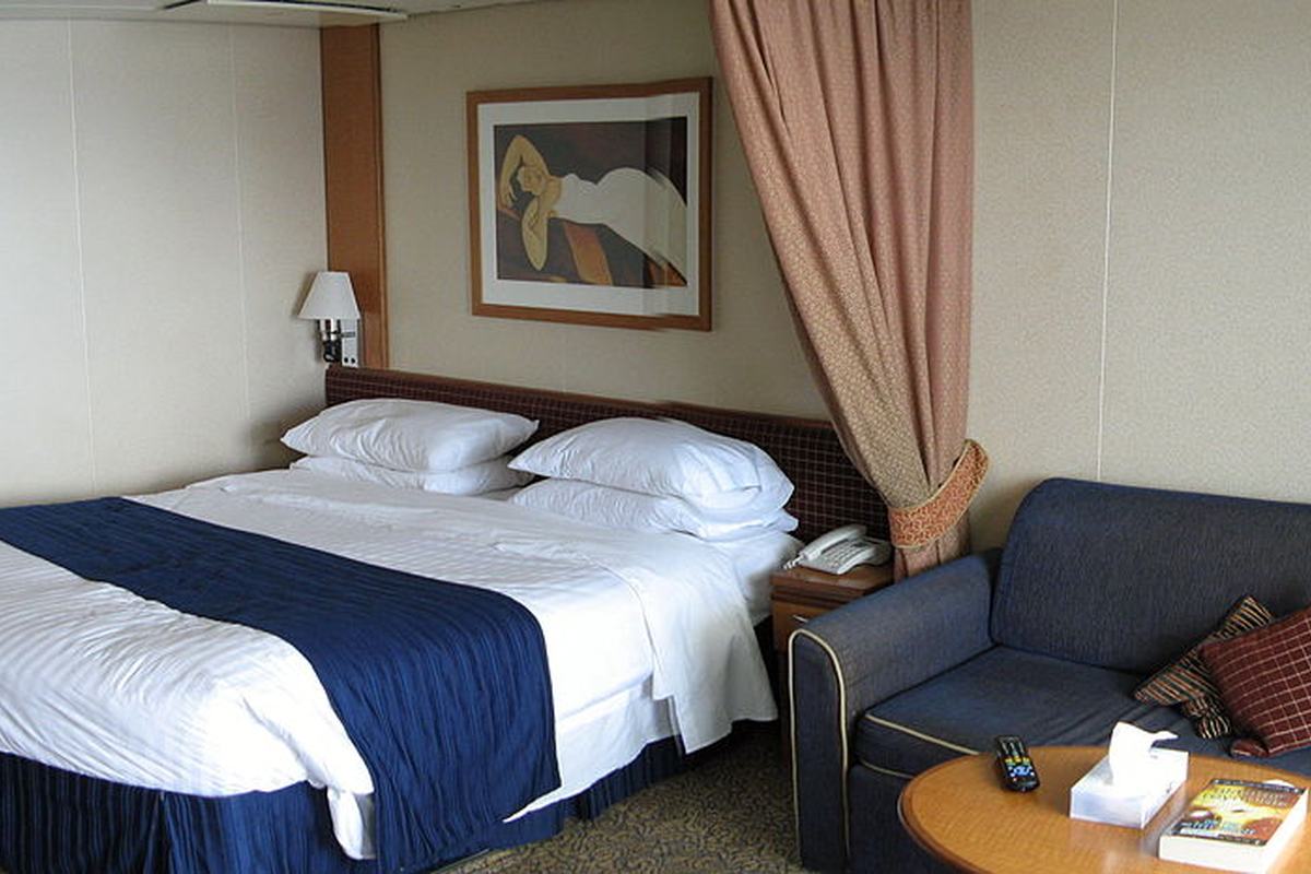 A junior suite aboard Radiance of the Seas